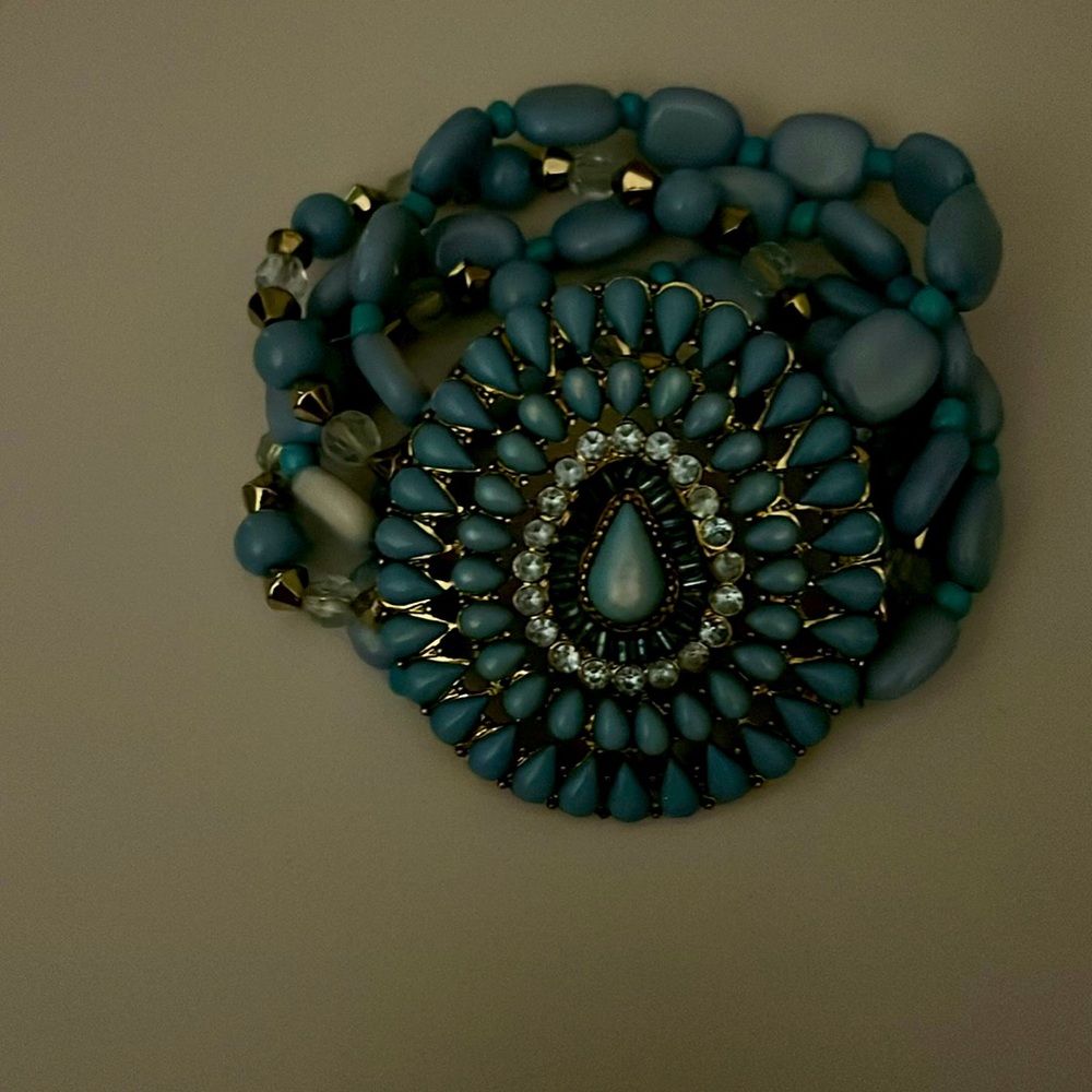 Turquoise multi strand bracelet